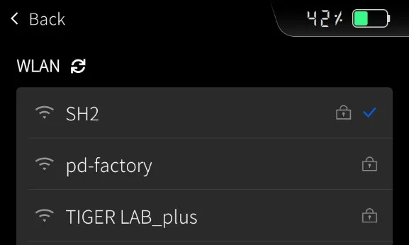 Список доступных Wi-Fi сетей