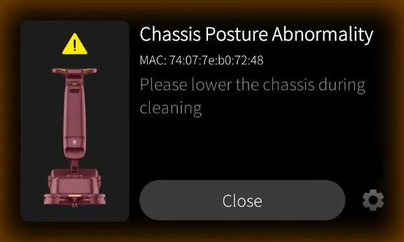 Ошибка: неправильное положение шасси